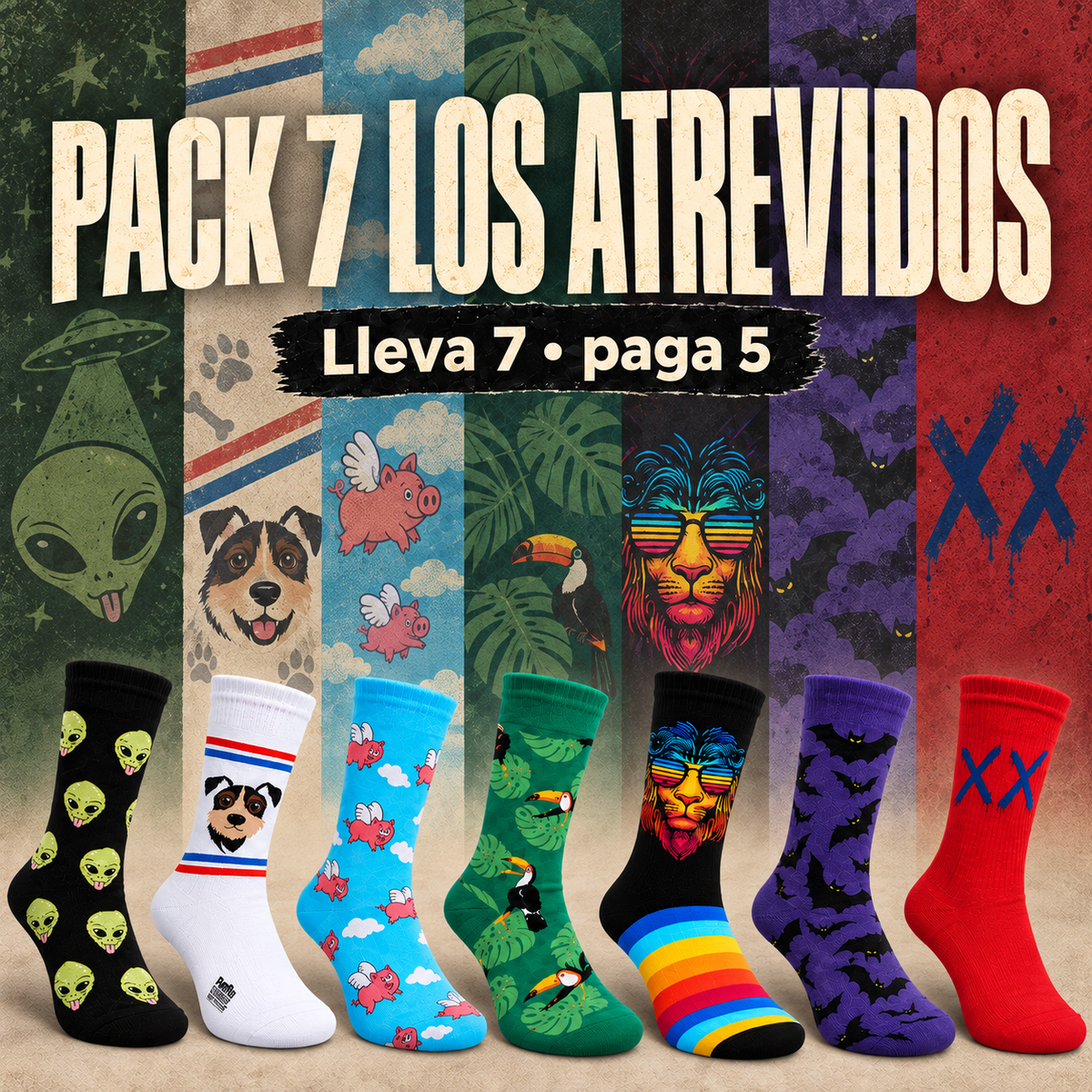 Pack 7 Los Atrevidos - Lleva 7, paga 5