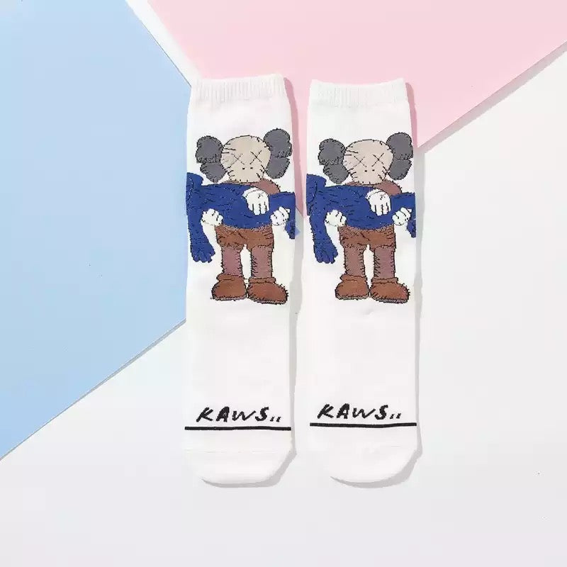 KAWS BLANCO AZUL    Calcetines Bacanes