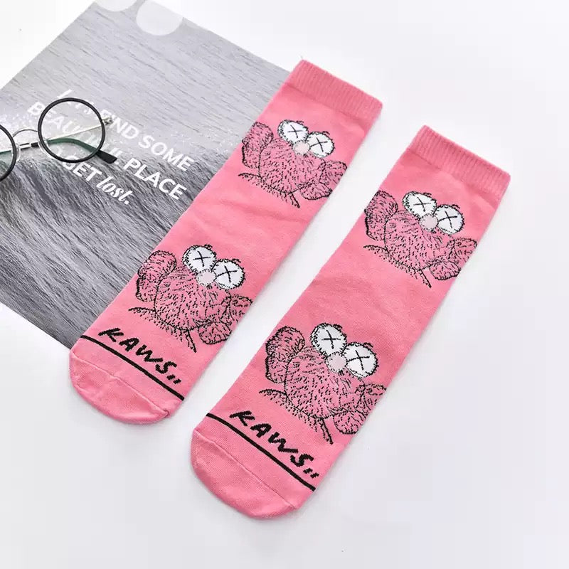 KAWS PINK PINK    Calcetines Bacanes