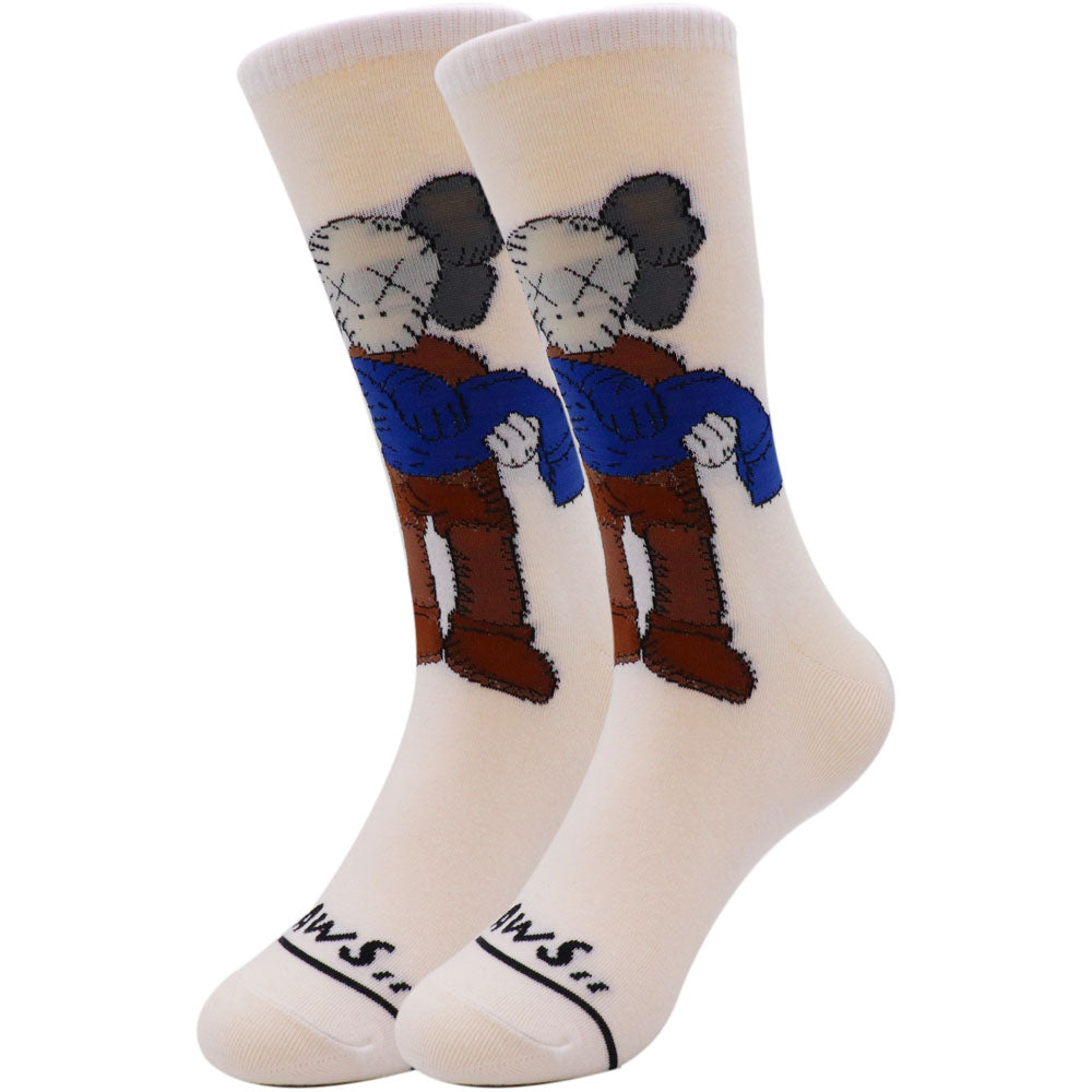 KAWS BLANCO AZUL    Calcetines Bacanes